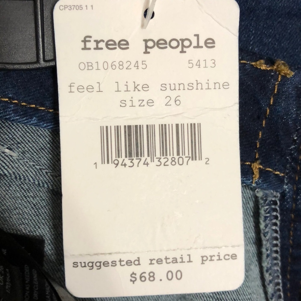 Free People Miles Away Dark Blue Skinny Jeans - Picture 10 of 13